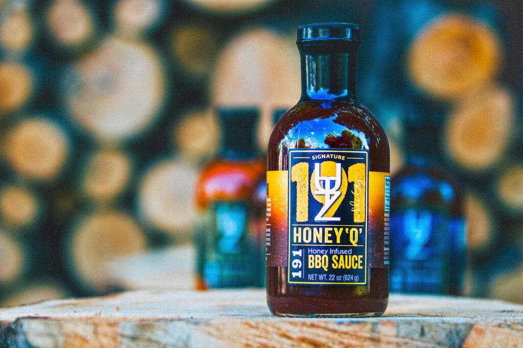 UTZ Works Honey 'Q' BBQ Sauce "191" HoneyInfused Sauce Mason