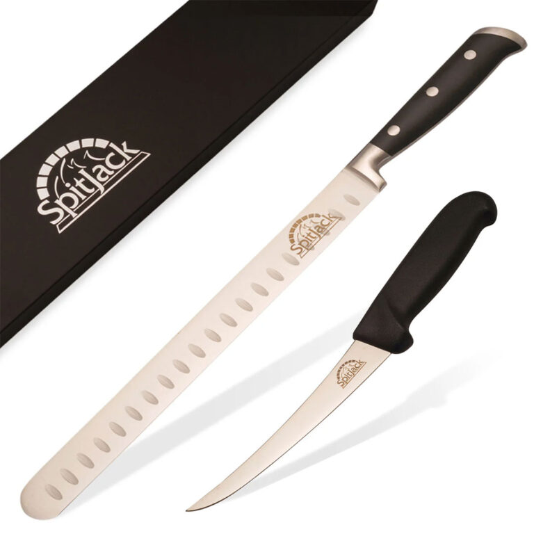 SpitJack Deluxe 11" Slicing Knife & 6" Boning Knife in a Box