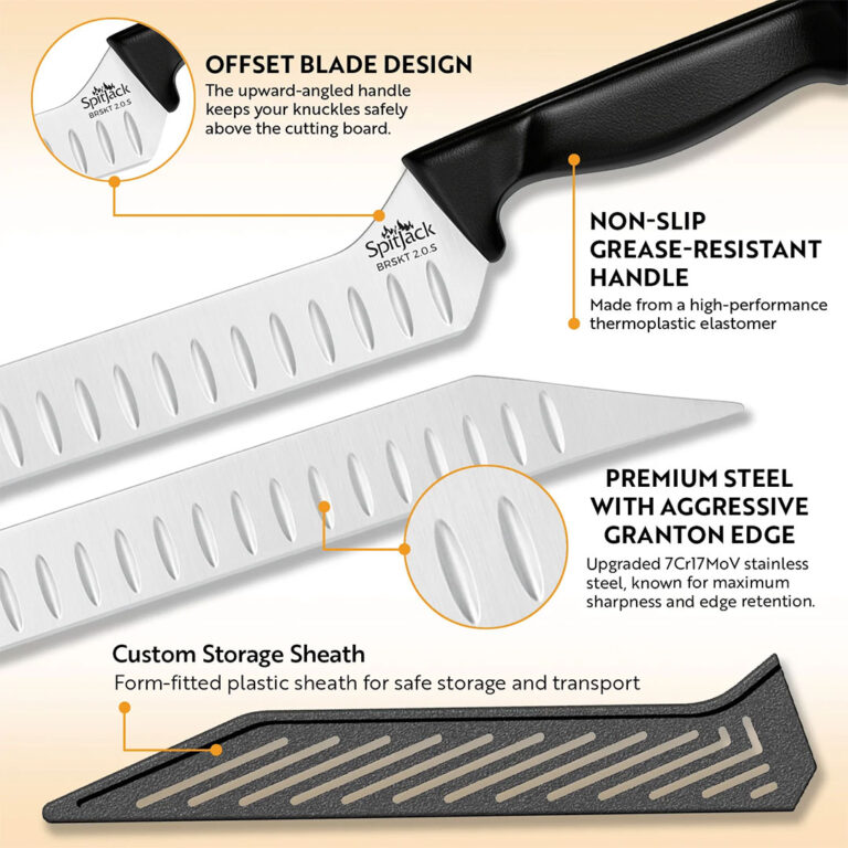 SpitJack BRSKT 2.0S Offset Brisket Slicing Knife