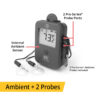 ThermoWorks NODE® Internal Ambient Temperature Sensor PLUS 2 Pro-Series® Probe Ports - Charcoal