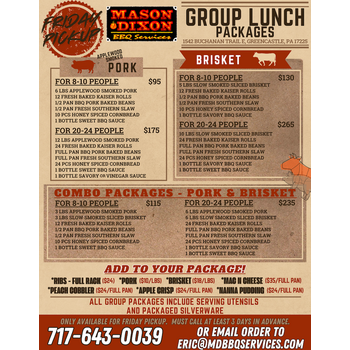 Group Lunch Packages
